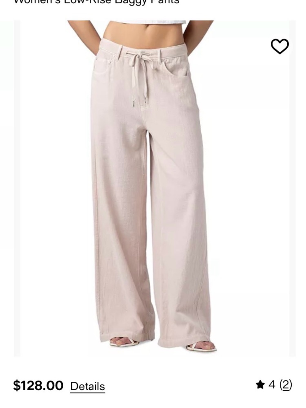 Blanknyc Light Pink Wide Leg linen cotton Pants size 30 NWT